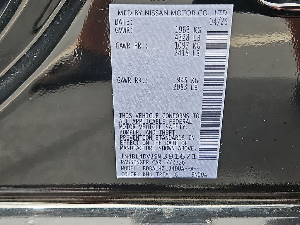 2025 Nissan Altima SV