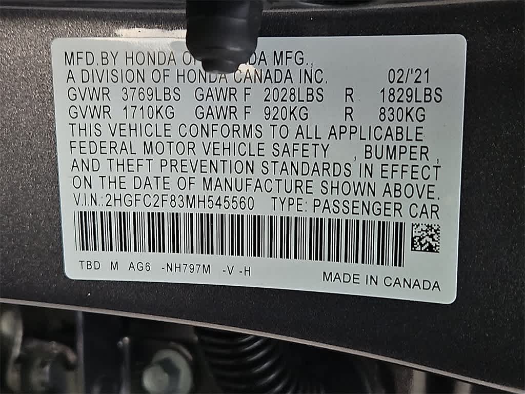 2021 Honda Civic Sport