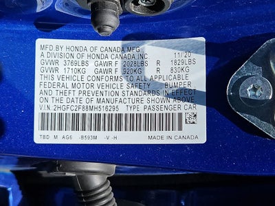 2021 Honda Civic Sedan Sport