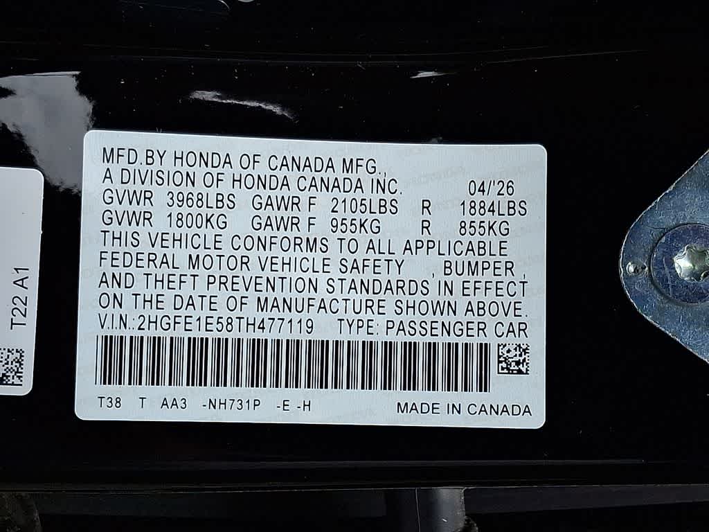 2026 Honda Civic Si Base