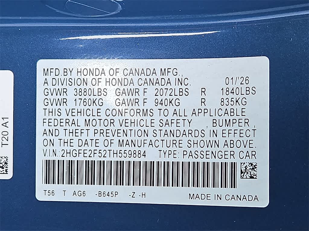 2026 Honda Civic Sport