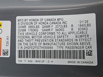 2026 Honda Civic Sport