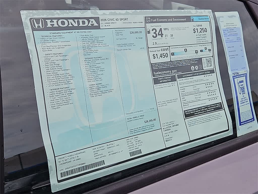 2026 Honda Civic Sport