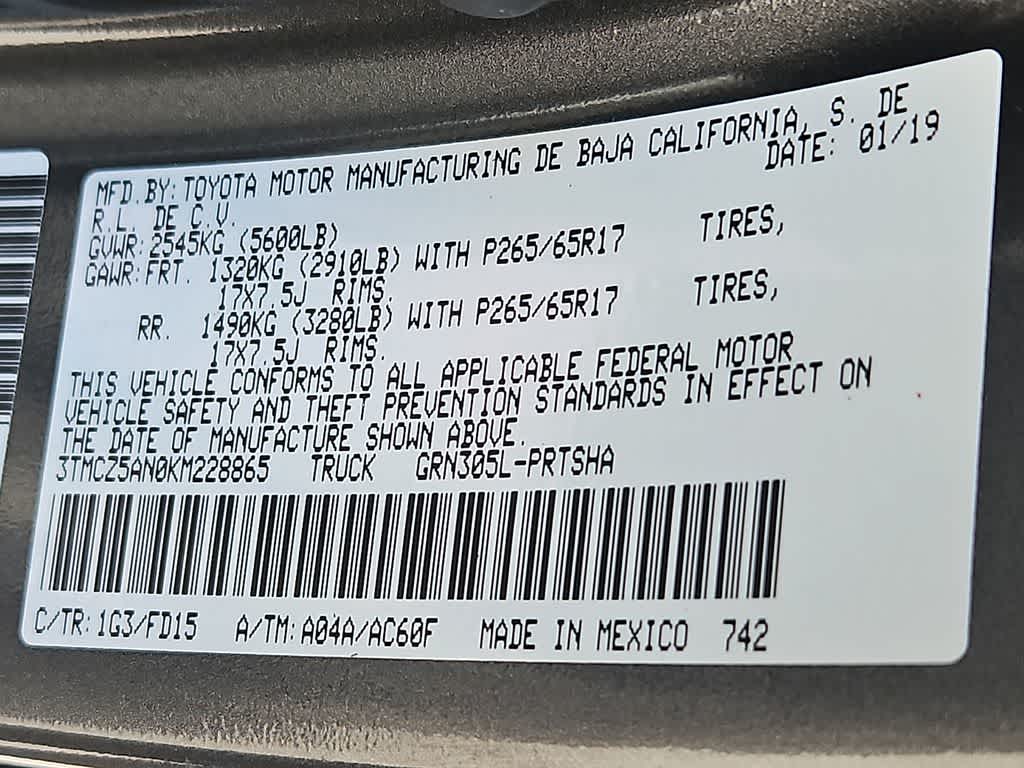 2019 Toyota Tacoma TRD Sport