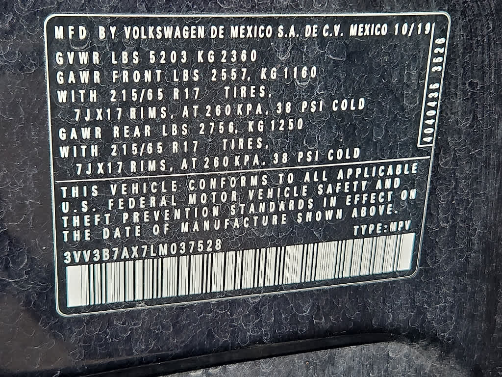 2020 Volkswagen Tiguan SE