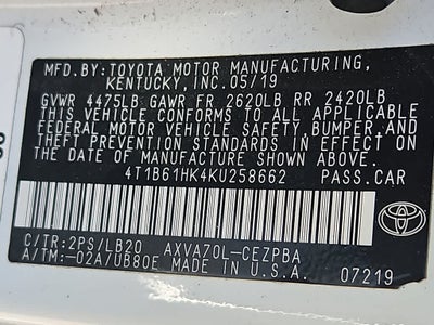 2019 Toyota Camry XSE