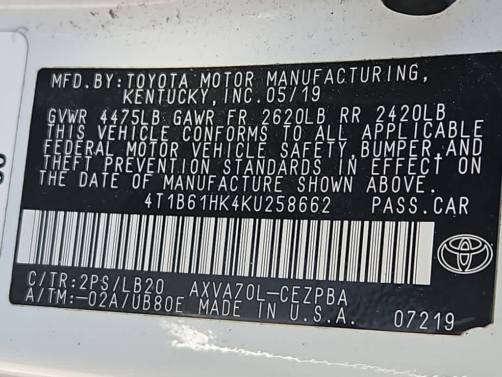 2019 Toyota Camry XSE