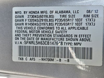 2012 Honda Odyssey Base