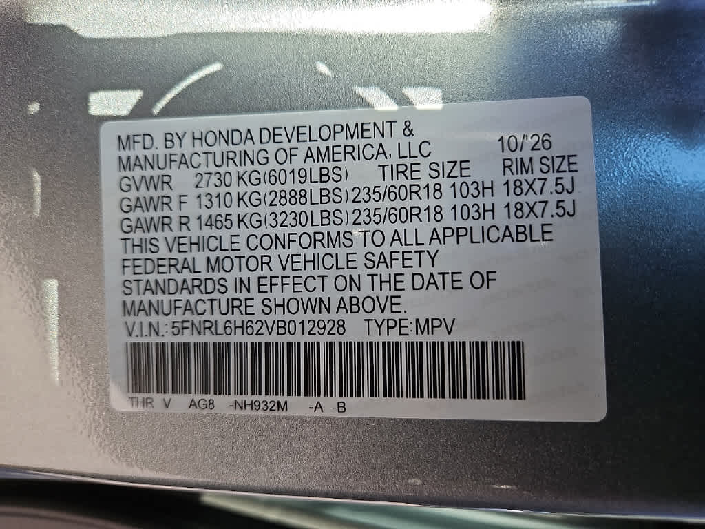 2027 Honda Odyssey EX-L
