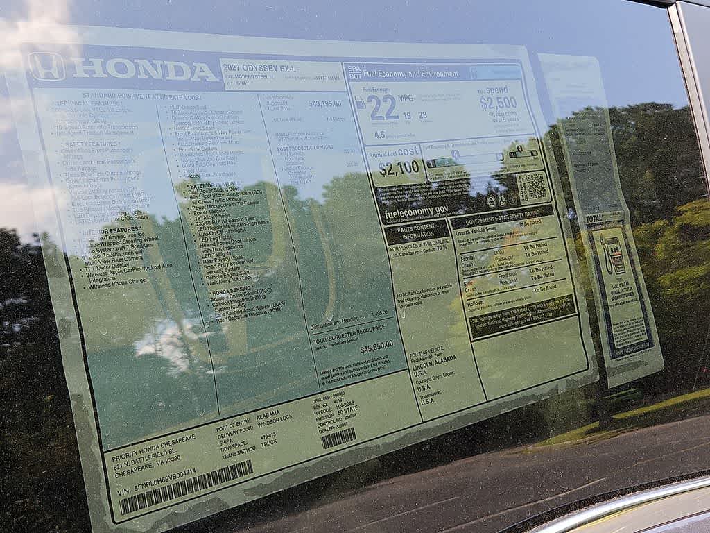 2027 Honda Odyssey EX-L