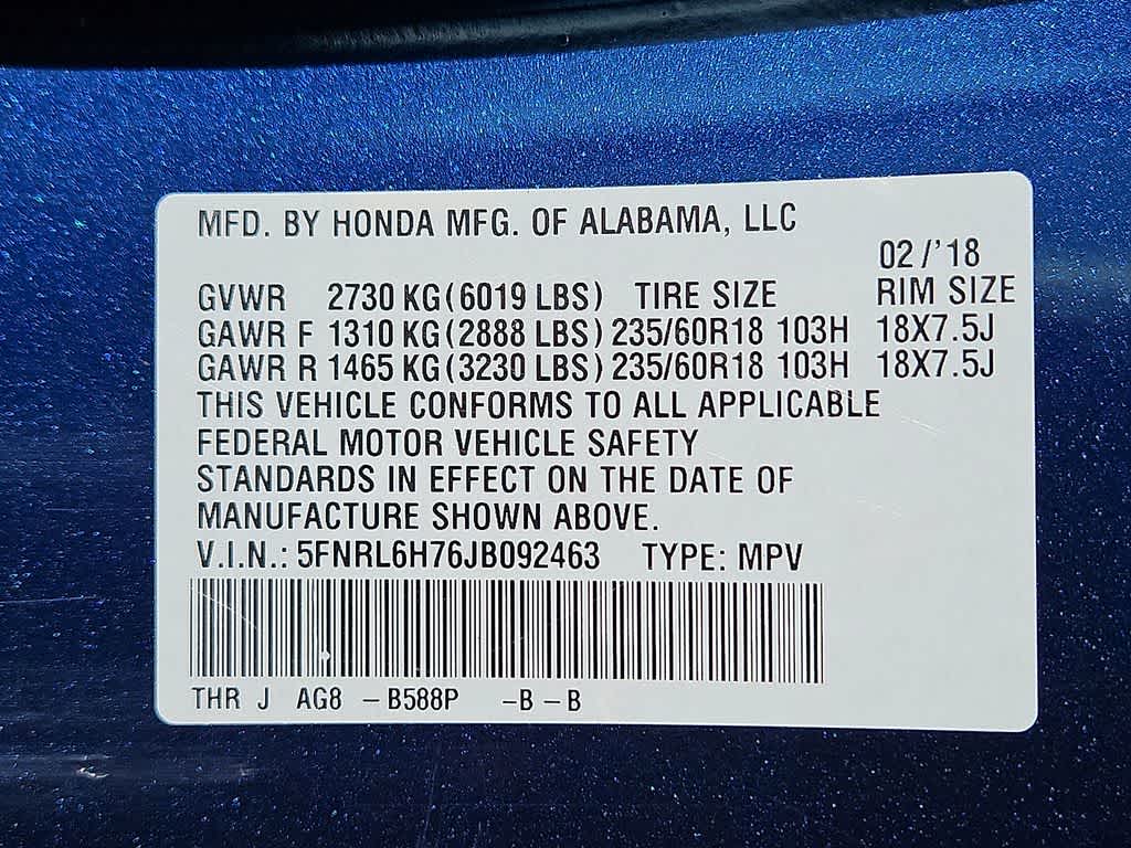 2018 Honda Odyssey EX-L