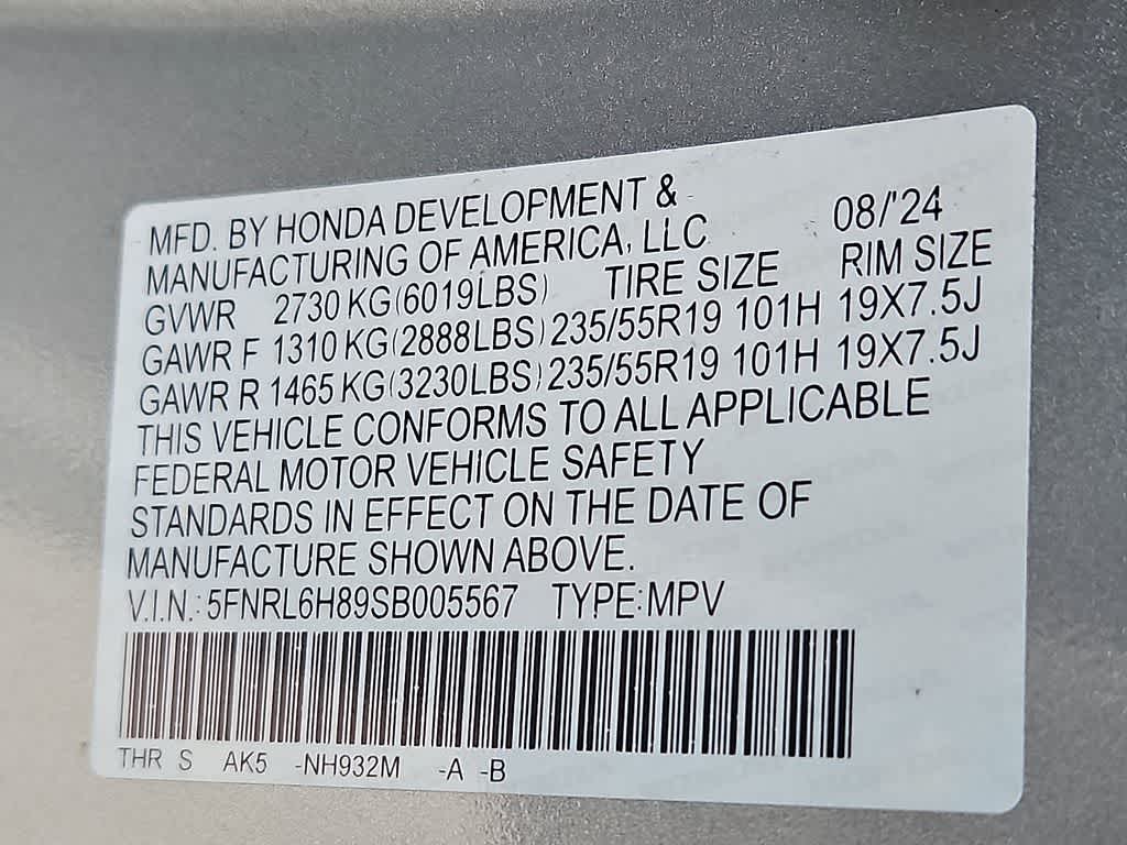 2025 Honda Odyssey Touring