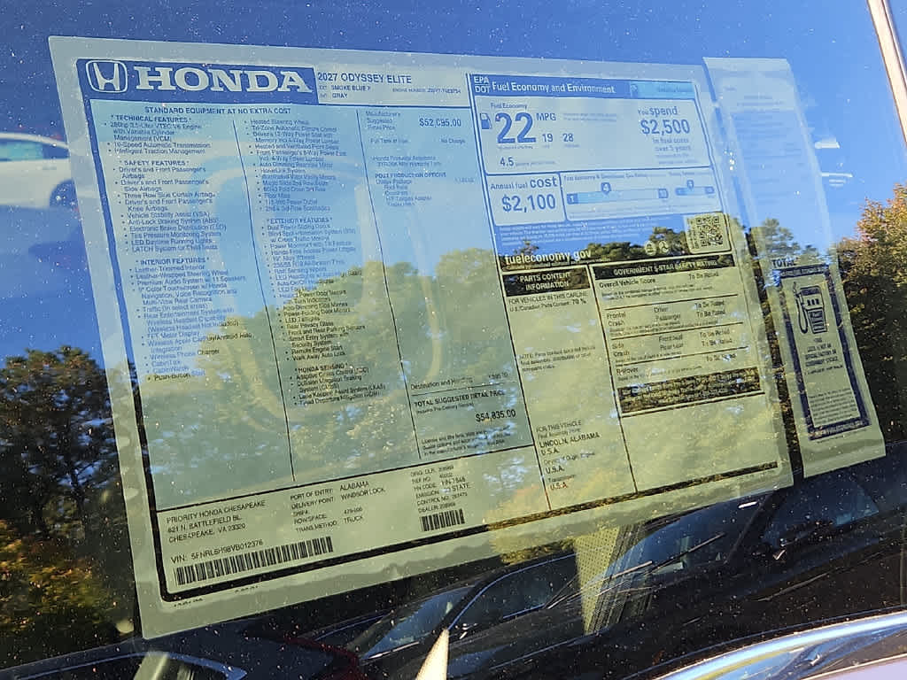 2027 Honda Odyssey Elite