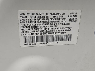 2016 Honda Pilot Touring