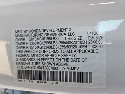 2026 Honda Pilot Black Edition