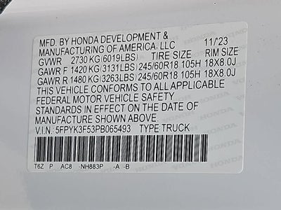 2023 Honda Ridgeline RTL