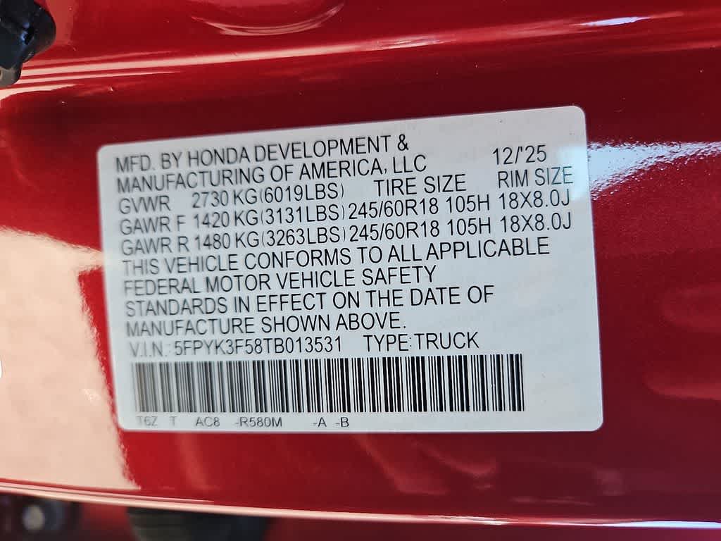 2026 Honda Ridgeline RTL