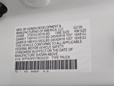 2026 Honda Ridgeline TrailSport