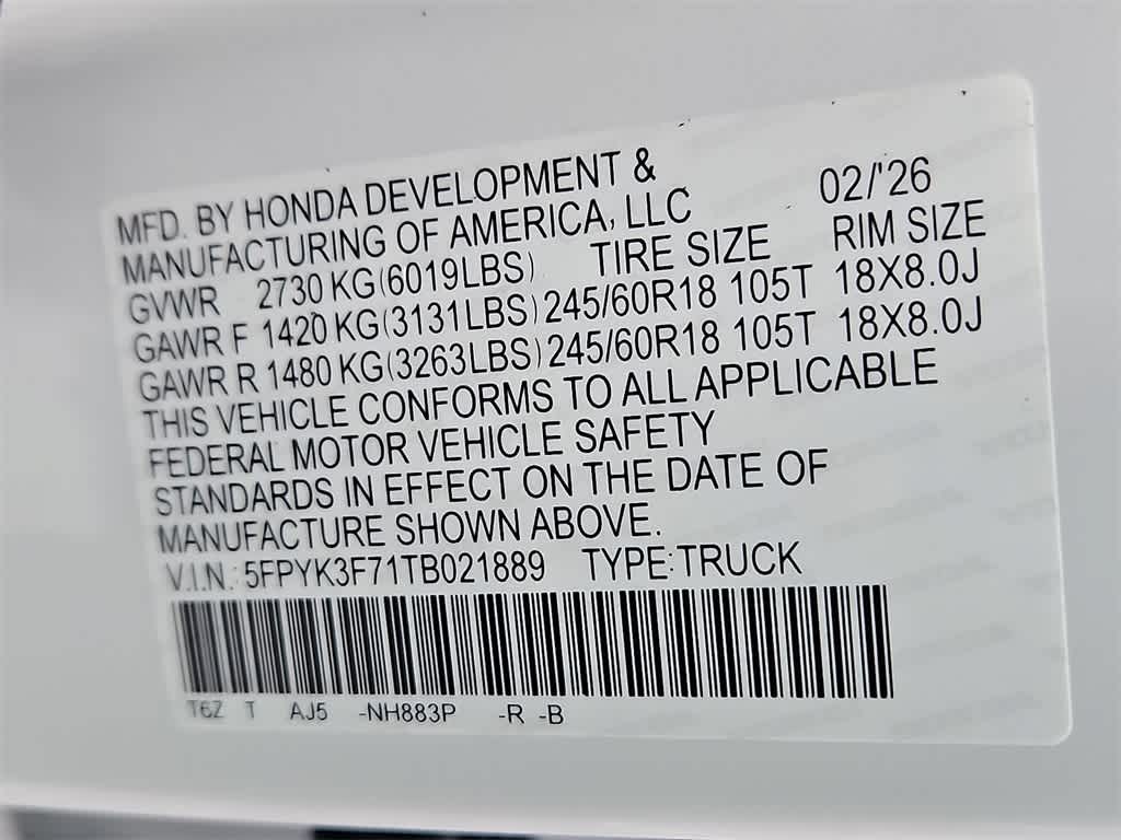 2026 Honda Ridgeline TrailSport+