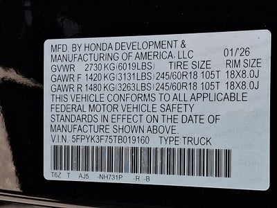 2026 Honda Ridgeline TrailSport+