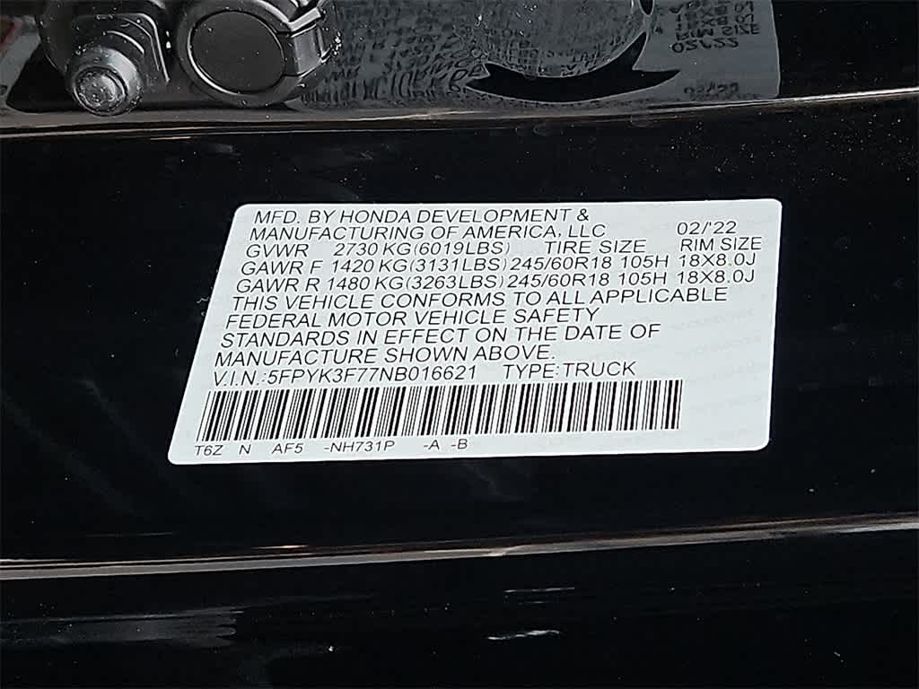 2022 Honda Ridgeline RTL-E