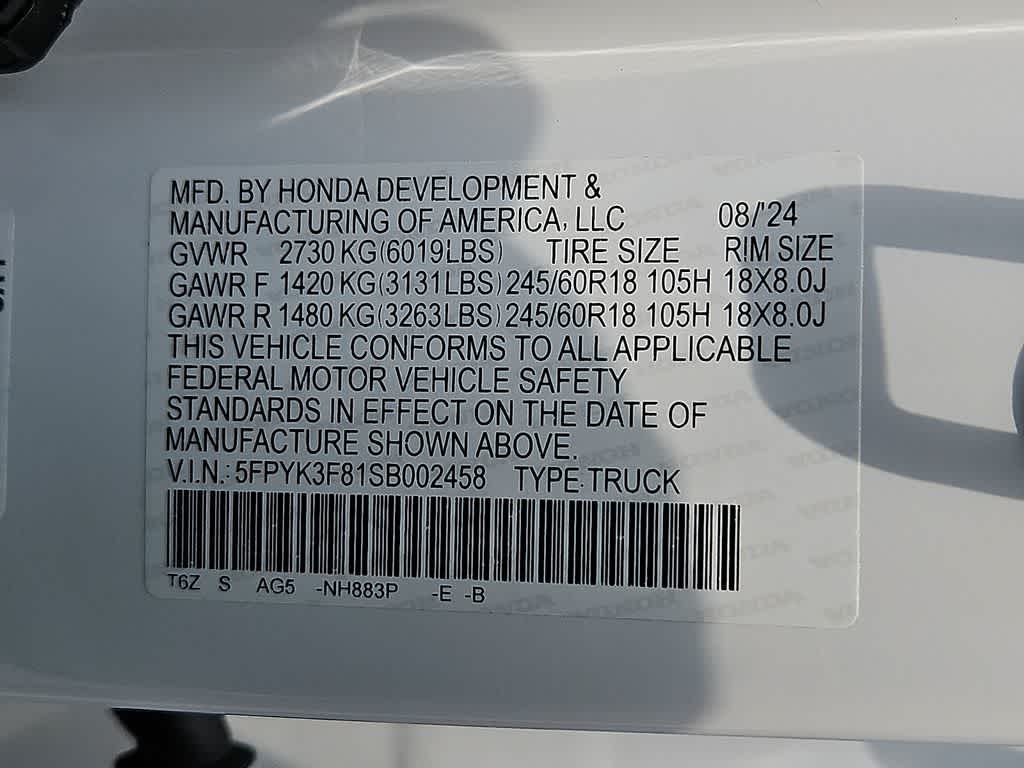 2025 Honda Ridgeline Black Edition