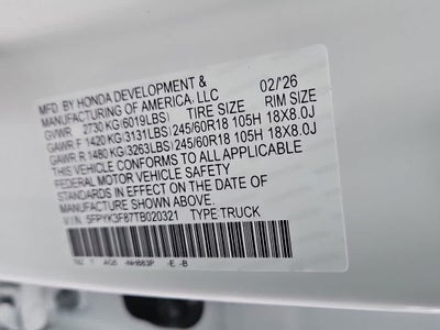 2026 Honda Ridgeline Black Edition