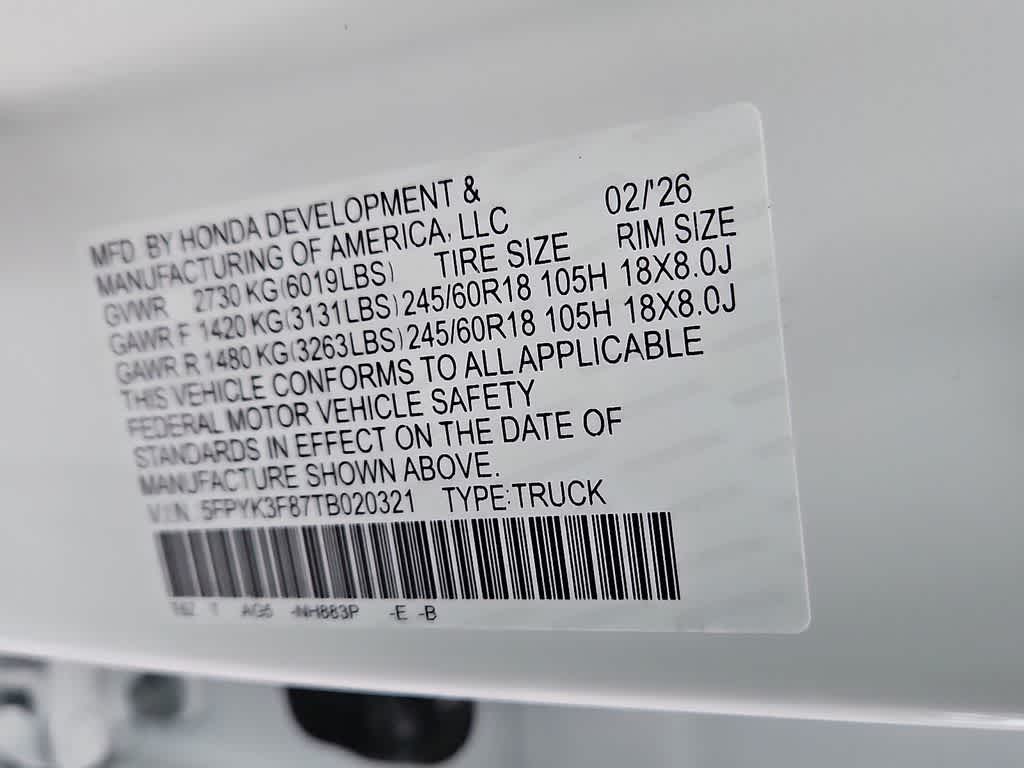 2026 Honda Ridgeline Black Edition