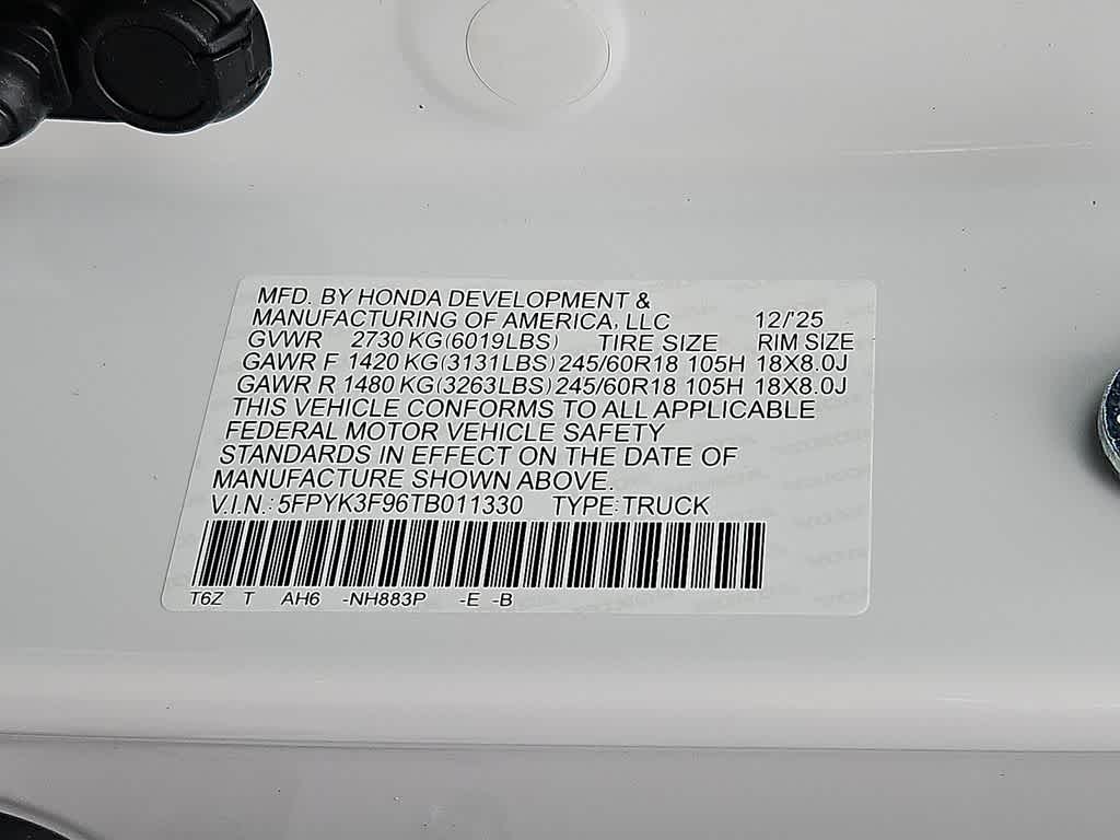 2026 Honda Ridgeline Black Edition Two-Tone