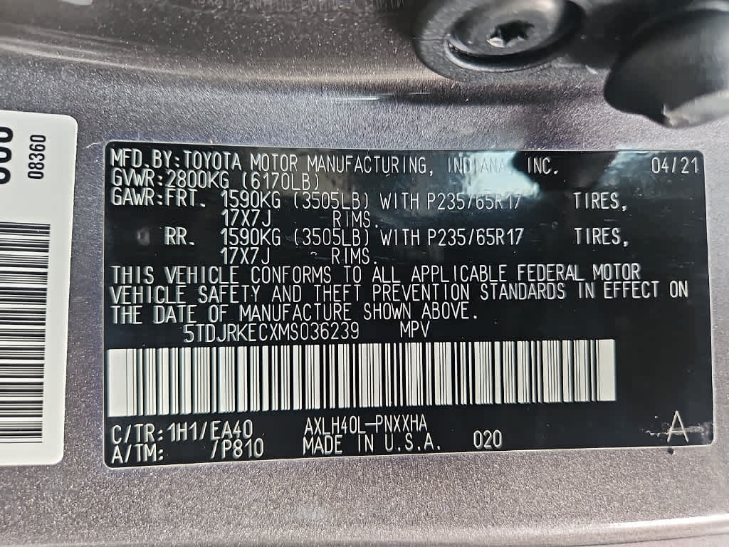 2021 Toyota Sienna XLE