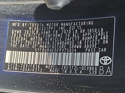 2015 Toyota Corolla LE