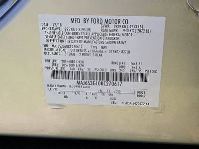 2019 Ford EcoSport SE