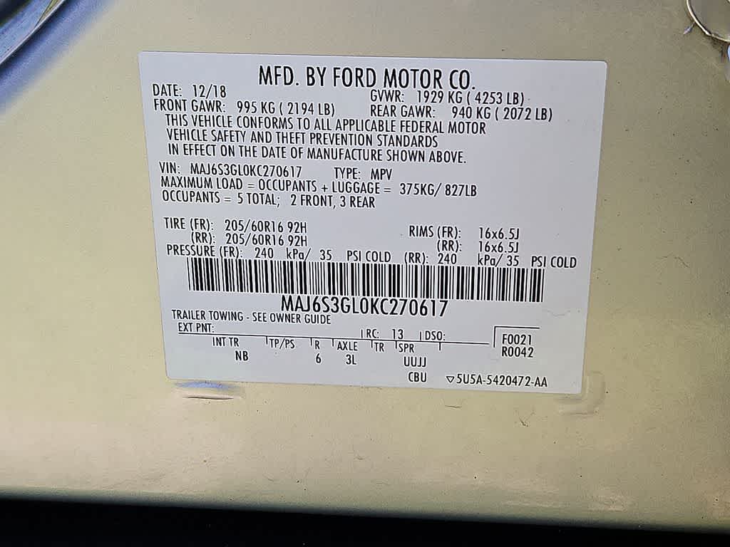 2019 Ford EcoSport SE