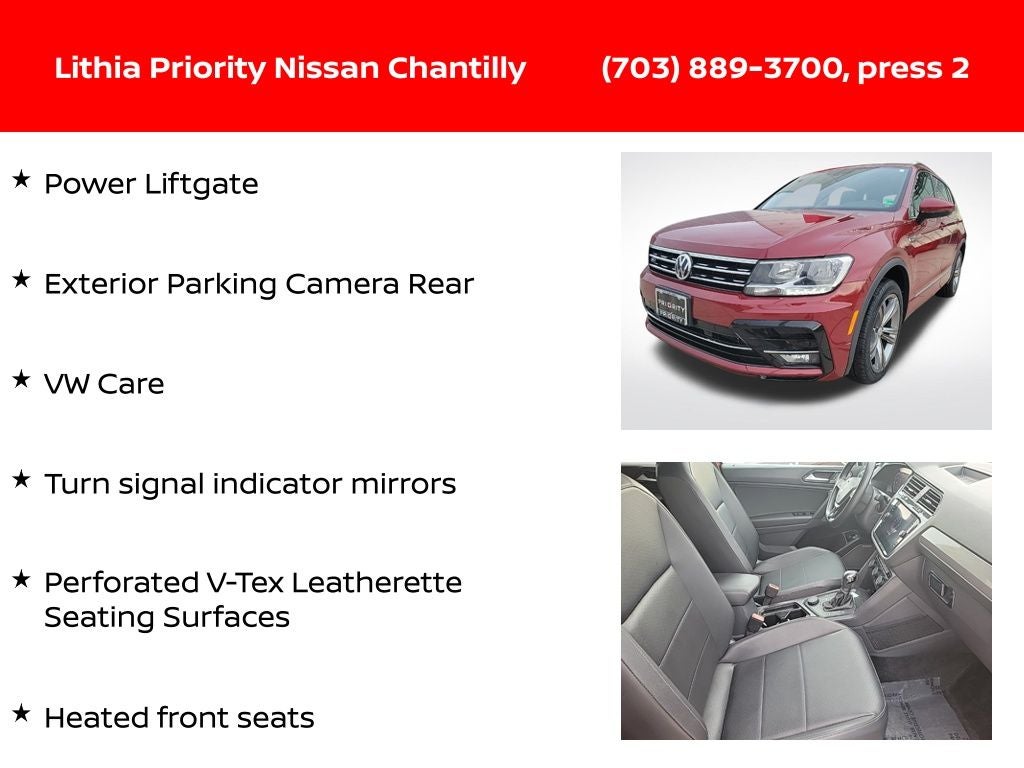 2019 Volkswagen Tiguan 2.0T SEL R-Line 4Motion