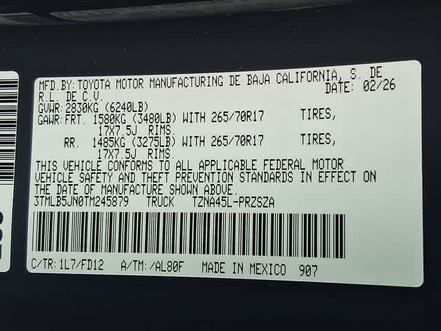 2026 Toyota Tacoma TRD Off Road