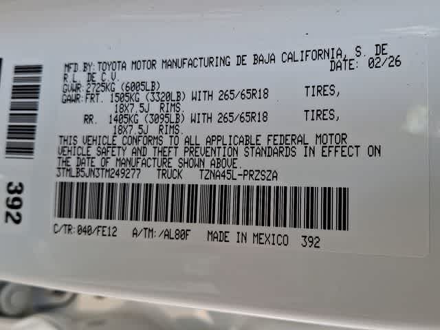 2026 Toyota Tacoma TRD Sport