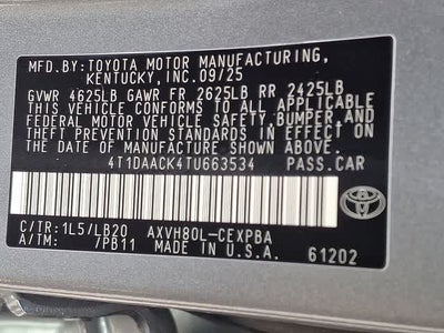 2026 Toyota Camry XSE