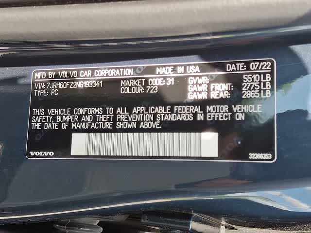 2022 Volvo S60 Recharge Plug-In Hybrid R-Design Expression