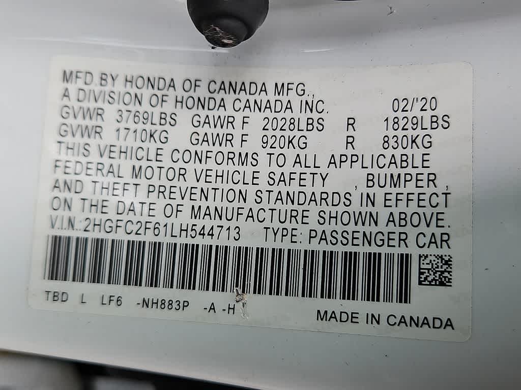 2020 Honda Civic Sedan LX