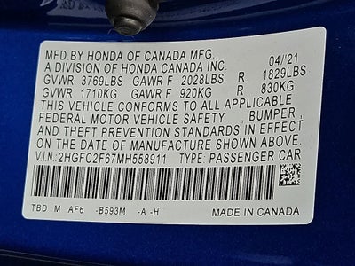 2021 Honda Civic Sedan LX