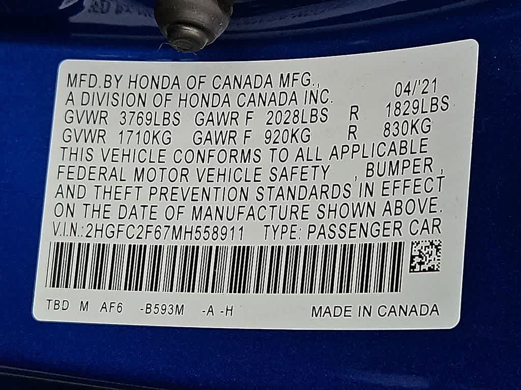 2021 Honda Civic Sedan LX