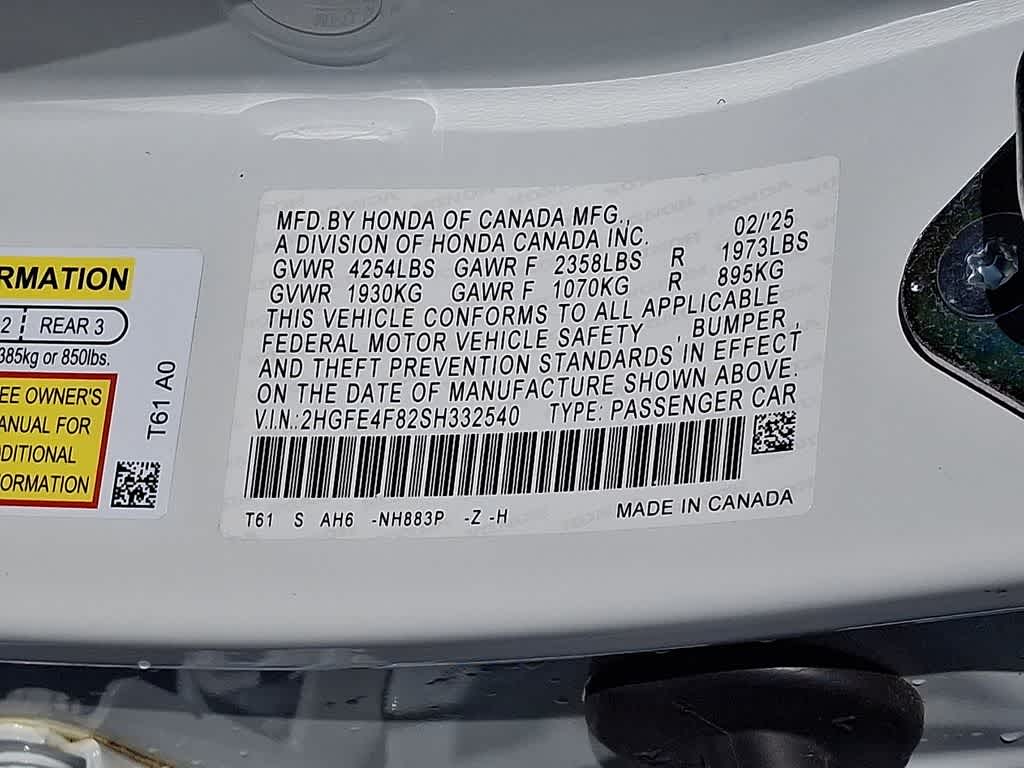 2025 Honda Civic Hybrid Sport