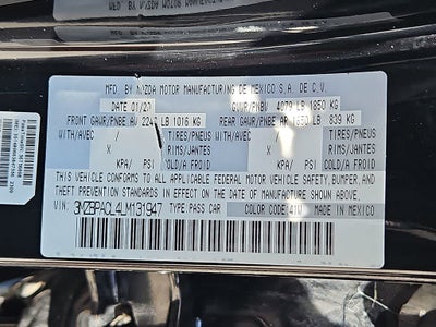 2020 Mazda Mazda3 Sedan Select Package