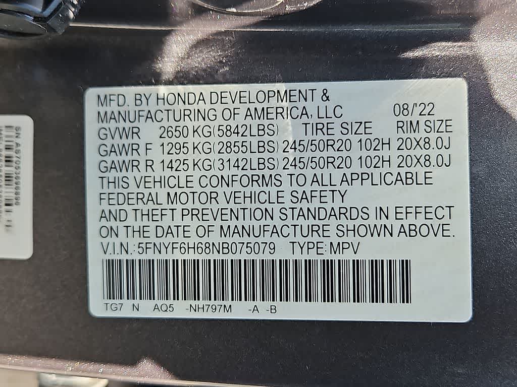 2022 Honda Pilot Touring 7-Passenger