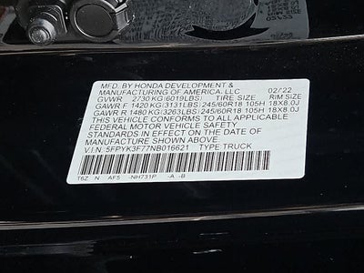 2022 Honda Ridgeline RTL-E