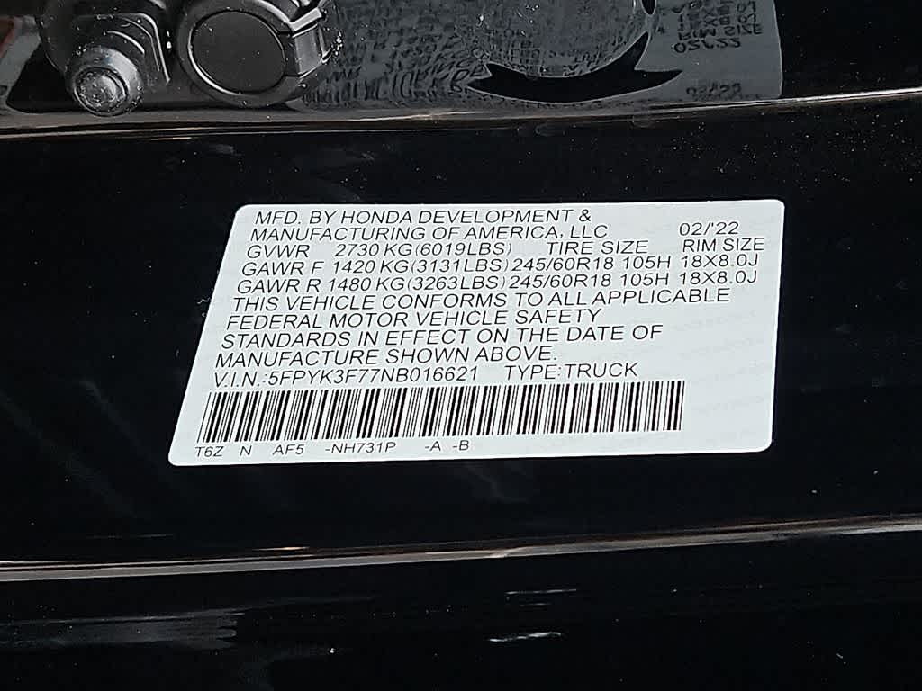 2022 Honda Ridgeline RTL-E