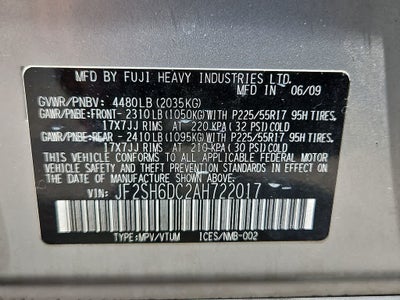2010 Subaru Forester 2.5X Limited